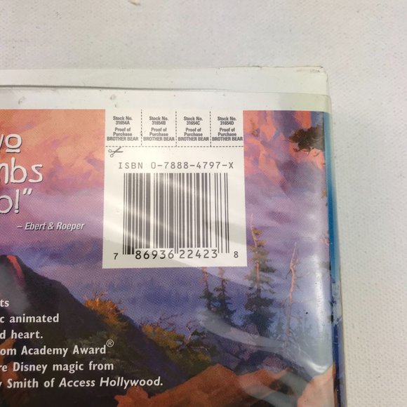 VHS Walt Disney Brother Bear Clamshell Animated Kids Family Movie Phil Collins - Picture 5 of 5
